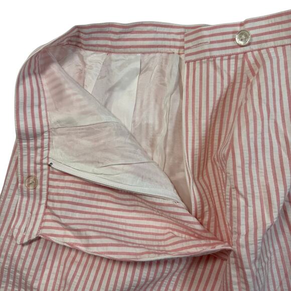 Vintage 80s Charter Club Jamie Justin Pink White Candy Stripe Skirt Sz 6 - Picture 2 of 8